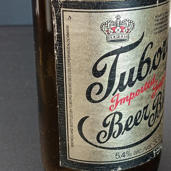 Vintage Tuborg Bottle Bottle Canadian Brown Glass 338ml Home Decor Denmark - Picture 15 of 16